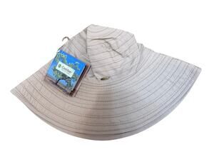 NWT - Coolibar Bucket SPF 50+ Sun Hat - Tan/Gold